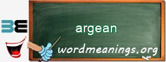 WordMeaning blackboard for argean